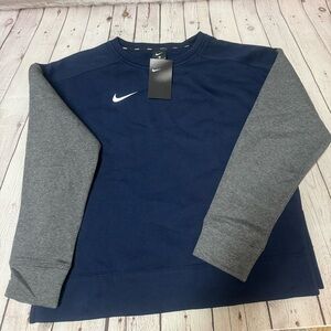 Nike ColorBlock Crew Neck Fleece Sweatshirt Size Med DH3780-419 Athleisure New